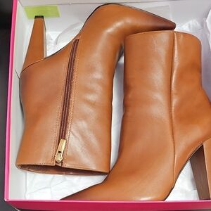 Vince Camuto Tan Leather Ankle Booties
